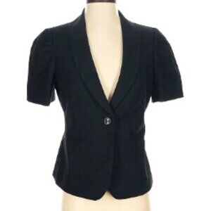 The Limited Short Sleeve Blazer Black One Front Button Size L NWOT